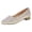 Beige, variant on Women's Ballet Flat Shoes Comfortable Round Toe Low Heeled Block Pumps Lightweight Dressy Arch Support Insole Shoes Beige Size 9