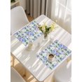 thumbnail image 5 of Purple Hydrangea Placemats Set of 4, Spring Floral Elegant Pastoral Butterflies Placemats for Dining Table, Place Mats for Kitchen Tabletop, Waterproof Wipeable Dining Table Mats Set, 5 of 9