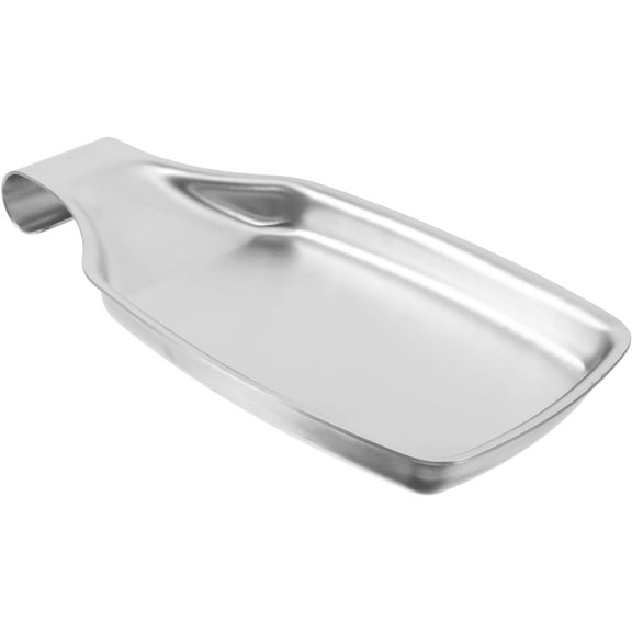 Masteelf Stove Top Spoon Rest Stainless Steel Spoon Holder With Square Bottom For Kitchen Counter Spatula Ladle Utensils Rest Kitchen Accessories