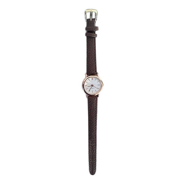 Montre de Mode Coréenne Bracelet en Cuir Quartz Décontracté Étanche--- A2E5