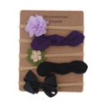 thumbnail image 1 of Conjunto de cinco piezas de accesorios para el cabello con banda elástica de nailon para el cabello para niños con lazo y flores, 1 of 6