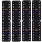 BESTYASH 8Pcs Thermometer Strip for Temperature Measurement Rectangular Multicolor PET