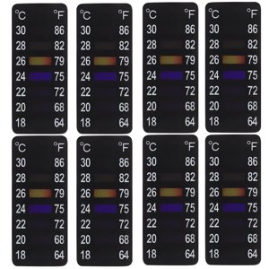 BESTYASH 8Pcs Thermometer Strip for Temperature Measurement Rectangular Multicolor PET