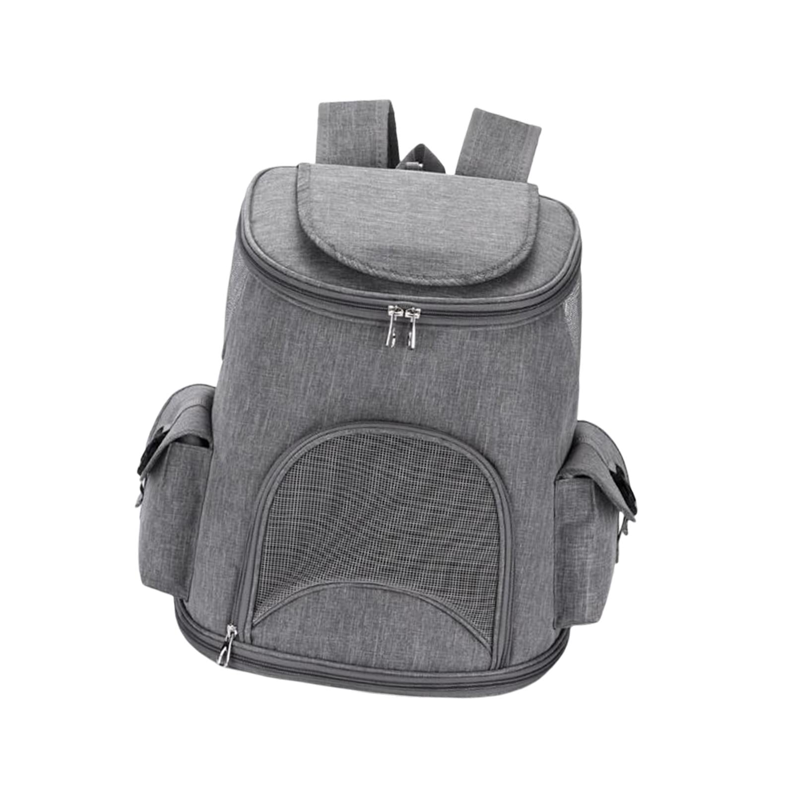 Fzaqwen Pet Carrier Backpack Adjustable Strap 2 Side Bags Carrying Bags Dog Carriers Pet Grey 14lb