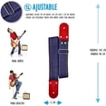 thumbnail image 2 of Strap kidam nylon mezclilla azul K4003AZ para guitarra o bajo Kidam Kidam, 2 of 3