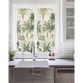 thumbnail image 2 of Window Privacy Film Green Palm Trees Stained Glass Window Film Decorative Sun Block Window Cover Tropical Summer Botanical Window Clings Static Adhesive Sticker for Bathroom 17.7"x39.3", 2 of 6