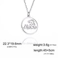 thumbnail image 6 of EUEAVAN Silver Letter Mama Flower Pendant Necklace Stainless Steel Jewelry, 6 of 6