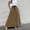 Brown, variant on High Waisted Skirts for Women Vintage Stretch A-Line Flared Casual Maxi Skirts Buttons Down Elegant Flowy Skater
