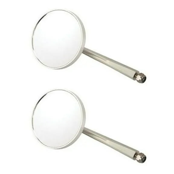 Billet Round Mirror, Fits Driver and Passenger Sides - 2 Pack