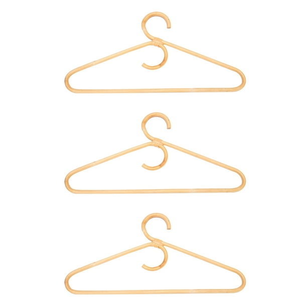 Colgador de Ropa de Ratán Estilo, Organizador de Ropa, Colgador de Estante para Adultos, Percha de Decoración de Habitación para Su Ropa.3 Piezas
