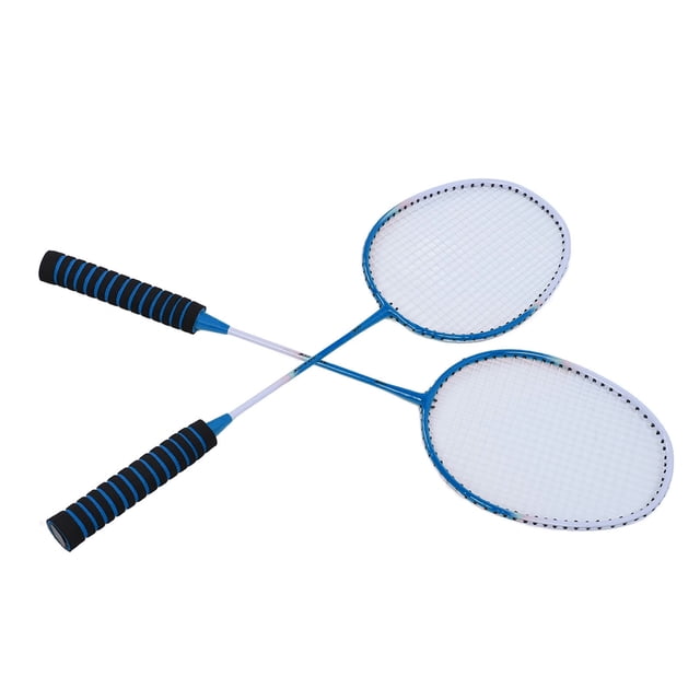 Professional Badminton Racket Set, 1 Pair Iron Alloy Badminton Racquet with 3 Shuttlecocks and Carrying Bag
