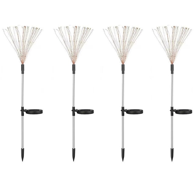 Paquete de 4 lámparas solares de fuegos artificiales para jardín, para decoración de césped y caminos de jardín Zhivalor CPB-US-DYP496-2