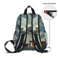 thumbnail image 5 of FORMRS School Backpack with Front Zippered Pocket 12" Student Travel Daypack, Beige Floating Whale, 5 of 6
