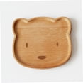 thumbnail image 6 of Toyvian Wooden Snack Plate Light Brown Food Dish with Clean Safe Natural Wood Material, 6 of 8