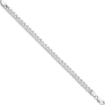 thumbnail image 2 of Sterling Silver Rhodium-Plated 7mm Curb Chain (9 X 7) Made In Italy qcb180r-9, 2 of 5