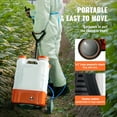 thumbnail image 2 of KFFKFF Backpack Sprayer Operated by Battery, Pressure Range 0-94 PSI, 4 Gallon Wheel-Mounted Tank, Includes 8 Spray Tips and 2 Spray Rods, 12V 7.2Ah Battery, Broad Opening Lid for Weed Control, Spray, 2 of 9