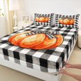 thumbnail image 3 of Manfei Thanksgiving Print Fitted Sheet Full,Halloween Print Bed Set,3-Piece,1 Fitted Sheet and 2 Pillowcases, 3 of 6