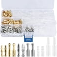 thumbnail image 2 of CNKOO 400Pcs Male Female Connector Terminals 3.9mm Safe Electrical Wire Connector Terminal with Insulating Sleeves Brass Wire Connector Set for Motorcycles Cars RVs Marine, 2 of 11