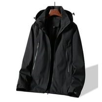 cllios Men's Lightweight Rain Jacket Removeable Hood Waterproof Windbreaker with Zipper Pockets Soft Shell Jackets Big and Tall Casual Jackets for Men
