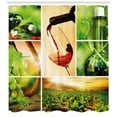 thumbnail image 3 of Ambesonne Wine Shower Curtain, Wine Tasting Grapevine, 69"Wx70"L, Green Ruby Caramel, 3 of 3