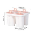 thumbnail image 3 of Food Grade Plastic Popsicle Molds 4-Grid with Lid, Easy Release Ice Cream Cheese Stick Maker 12x7x7cm, Home Use, Pink White Blue, 3 of 6