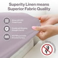 thumbnail image 3 of Superity Linen - Fitted Sheet, 100% Cotton 200 Thread Count, Full Lavender, 3 of 10