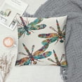 thumbnail image 2 of PRATYUS Exotic Dragonfly Pillow Cover for Home Bed Dragonflies Boho Style Decor Cushion Cover Rustic Simple Design Cushion Case for Party Housewarming Office 12x12in, 2 of 5