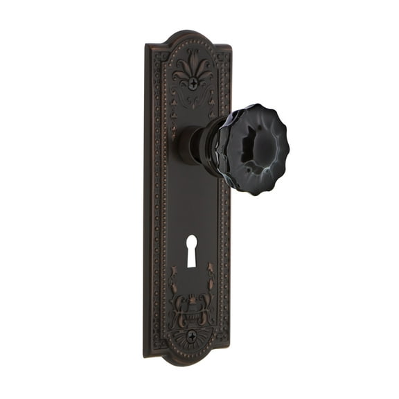 Nostalgic Warehouse Meacrb_Psg_234_Kh Meadows Solid Brass Rose Passage Door Knob Set -