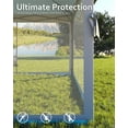 thumbnail image 2 of Memoryfield 12x12 ft Pop-Up Canopy Tent, Adjustable Height Instant Gazebo with Mosquito Netting & 4 Sandbags, Outdoor Party Tent for Backyard, BBQs & Events, Light Blue, 2 of 10
