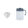 thumbnail image 2 of veasfak Insulated Pour over Coffee Maker Set Camp Coffee Carafe for Home Backpacking white no spoon, 2 of 9