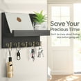 thumbnail image 4 of Key Holder for Wall, Dinosam Mail Organizer Wall Mount with 5 Key Hook and Mail Holder, Designer Key Rack Suitable for Entryway, Hallway, Bedroom, Living Room and Office,Black, 4 of 8