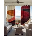 thumbnail image 6 of Red Boho Geometric Blackout Curtains for Bedroom Living Room Darkening Curtains 96 Inches Long Abstract Minimalist Art Window Curtain 2 Panels Set Insulated Window Treatment Grommet Drapes 52"x96", 6 of 9