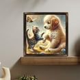 thumbnail image 2 of Room Decor Art Prints: Cute Dog Cat Wooden  Art Prints  for Gift Home Wall Decor for Living Room, Kitchen, Bedroom And Office. Vintage  08×08inch(20×20cm), 2 of 8