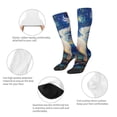 thumbnail image 4 of Bingfone Compression Socks for Women and Men Long Socks for Running Athletic Cycling Nurse-Vintage Starry Sky Puppy, 4 of 8