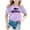 Light Purple, variant on Trendfront Kids Florida Shirts Hawaiian Style Letter Print Summer Casual Vacation Crewneck Short Sleeve T-Shirts Travel Souvenir Clothing