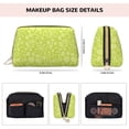 thumbnail image 2 of Green abstractly pattern Makeup Bag, Large Capacity Travel Cosmetic Bag for Women Girls- Travel Toiletry Bag Leather Portable Waterproof Makeup Case Organizer with Handle, 2 of 4