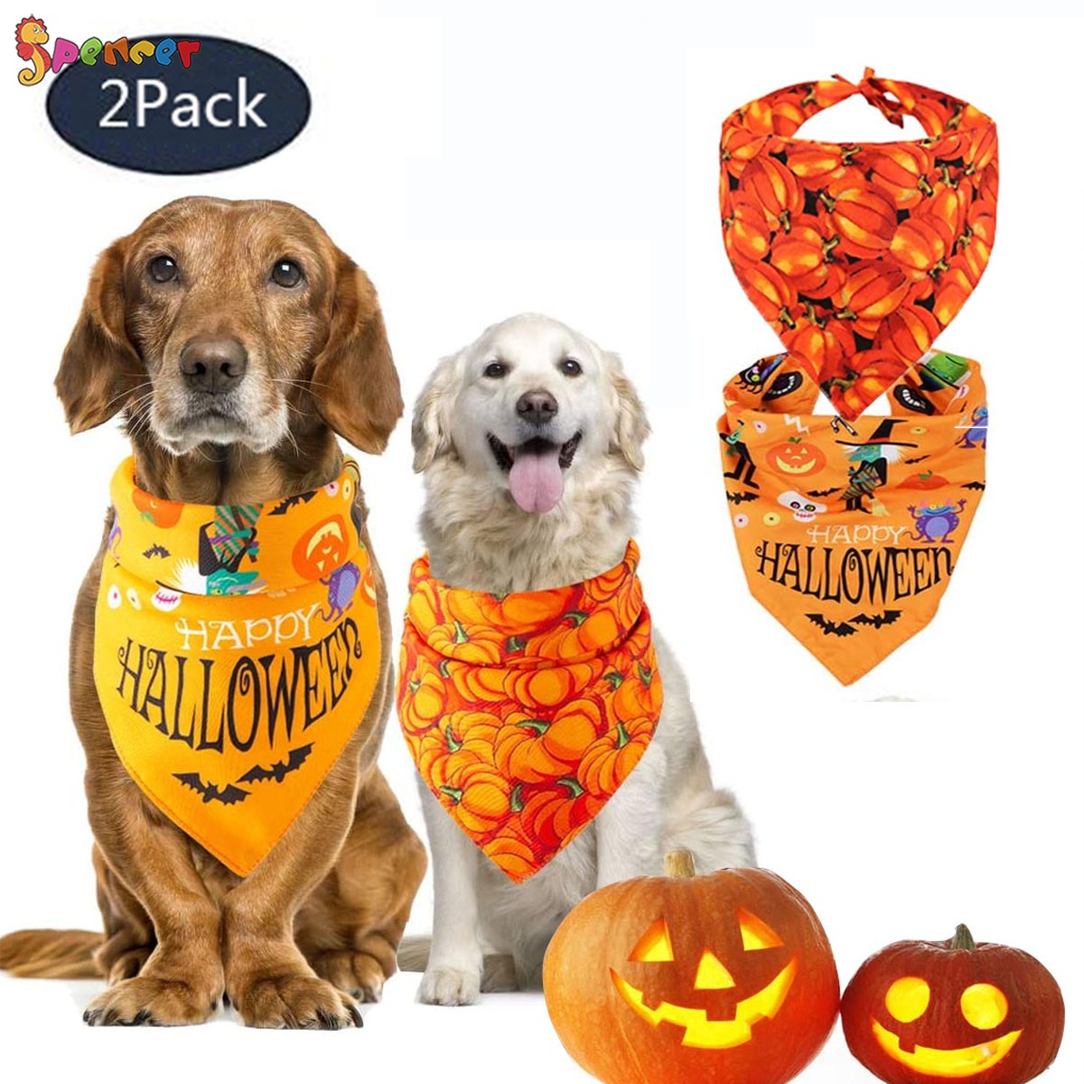 orange dog scarf