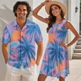 thumbnail image 2 of KUIFORTI Couple Matching Outfits Sunset Palm Tree Matching Vacation Outfits for Couples Spring Boho Maxi Dress Loose Cut Soft and Comfortable Lightweight with Soft Fabric, 2 of 6