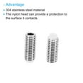 thumbnail image 4 of Uxcell M5x12mm tornillo de punta de nailon, tornillos de cabeza hexagonal con punto de copa, set de tornillos antideslizantes, 20 piezas, 4 of 6