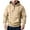 Khaki, variant on Men's Tactical Stand Collar Sweatshirt, Thickened Fleece Outdoor Pullover for Cold Weather, Windproof Thermal Comfort,Army Green L