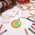 thumbnail image 5 of 27 Uds adornos colgantes de madera sin terminar para decoraciones navideñas, 9 estilos de rodajas de madera Diy con agujeros, 5 of 5