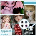 thumbnail image 5 of 80pcs Realistic Eyes 10mm Half Round Eyeballs 4 Colors Craft Eye Acrylic Hollow Eyeball Eye for DIY Craft Stuffed Animal Amigurumi Party Decor Sculptures Props, 5 of 5