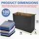 thumbnail image 2 of Bolsa de papel Kraft XPCARE, paquete de 100 con asas, 40 x 15 x 30 cm, color negro, 2 of 7
