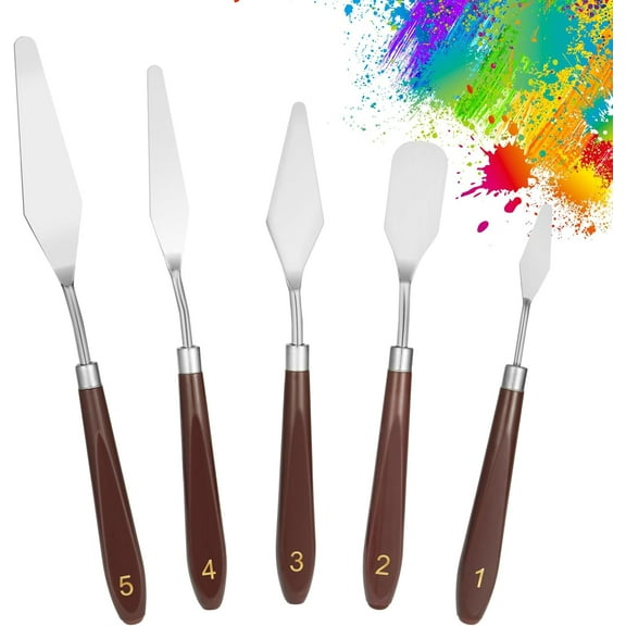Palette Knife,Stainless Steel Spatula Palette Knife set, Pallet Knife,Painting Knives,Oil Painting Accessories for Oil