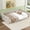 Beige, variant on 88" Velvet Upholstered Daybed, Convertible Sleeper Sofa, Pull-Out Daybed with vertical stripe twin over twin trundle no box spring for small living spaces, Gray