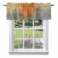 thumbnail image 2 of Orange Gray Abstract Graffiti Valances for Windows,Kitchen Valance Rod Pocket Short Curtain, Modern Street Art Valance Curtain Window Valances for Bedroom Bathroom Living Room 60x18in, 2 of 9