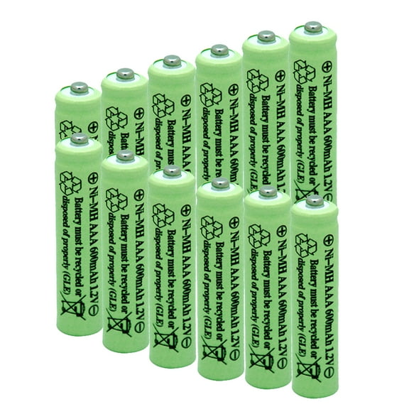 BAOBIAN 12-Pack Rechargeable AAA Batteries NiMH, High Capacity Low Self-Discharge Triple a Battery