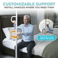 thumbnail image 3 of Stander Double Handle Floor to Ceiling Grab Bar, Tension Mounted Transfer Pole for Seniors, Stand Assist Aid for Bathroom, Bedroom, Living Room, Safety Rail for Fall Prevention, White, 3 of 8