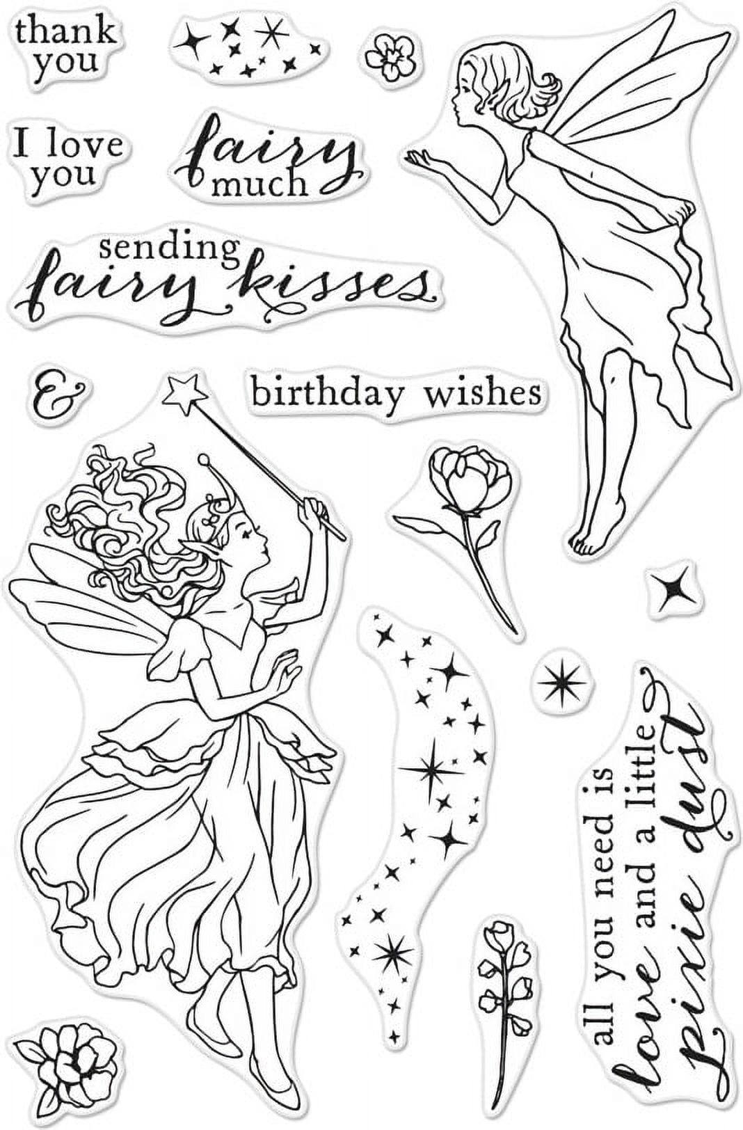 Hero Arts Fairy Kisses Clear Stamps - 4x6 Photopolymer Craft Stamps