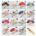 thumbnail image 2 of CreativeArrowy Summer Chinese Style Handheld Folding Dance Fan Vintage Silk Bamboo Flower Fan Birthday Present Home Party Wedding Decorations, 2 of 10